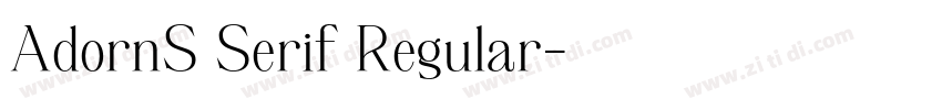 AdornS Serif Regular字体转换